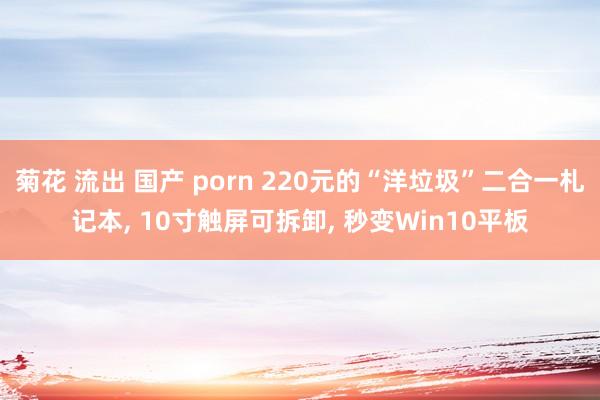菊花 流出 国产 porn 220元的“洋垃圾”二合一札记本, 10寸触屏可拆卸, 秒变Win10平板